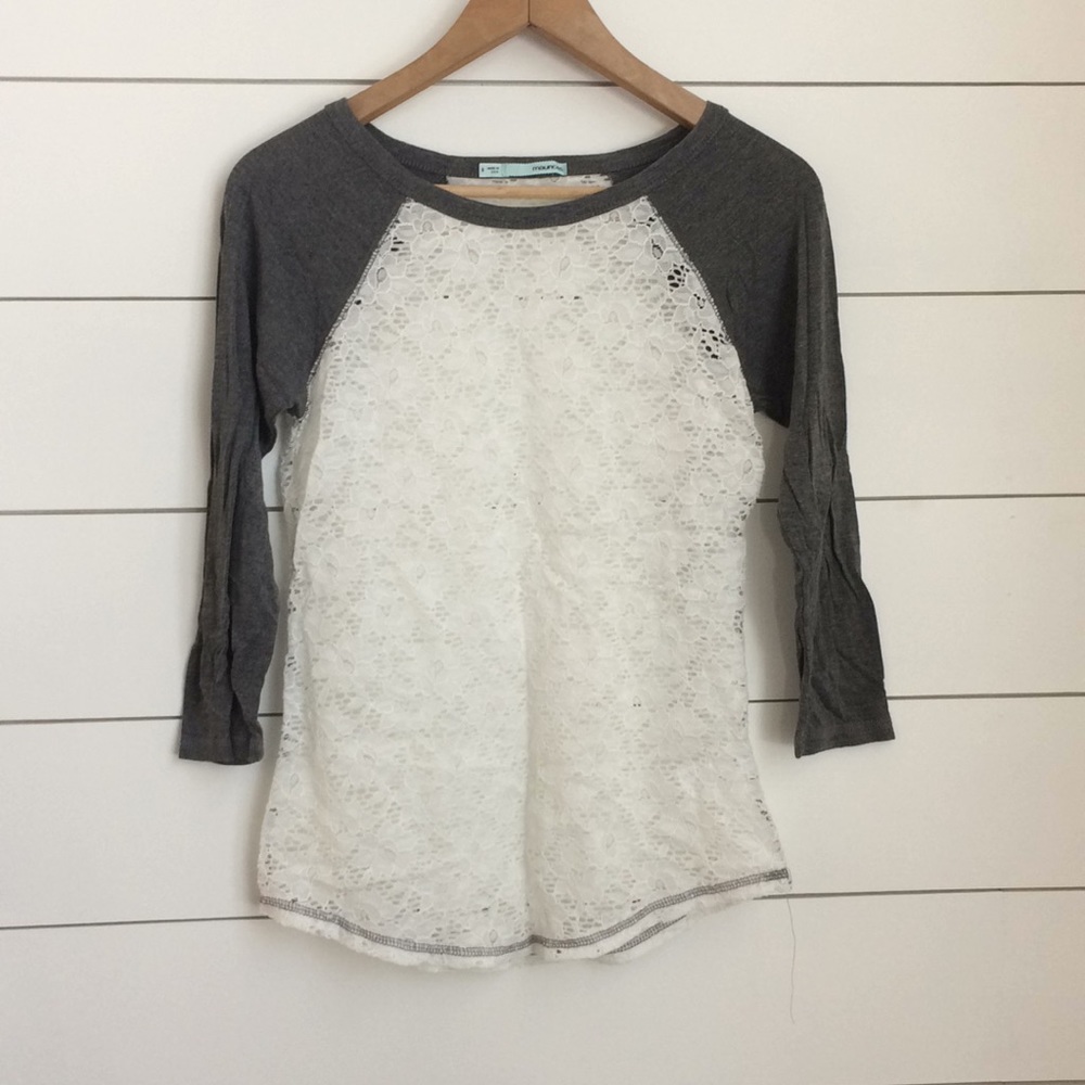 3/4 sleeve maurices lace shirt